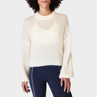 White Hera Open Back Sweater