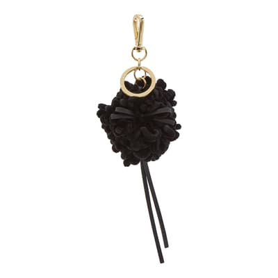 Black Doogly Chenille Key Charm 