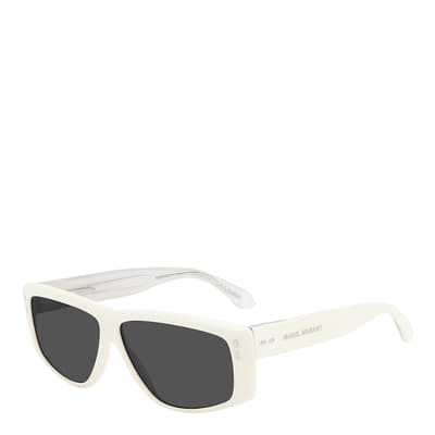 Ivory Rectangular Sunglasses 61 mm