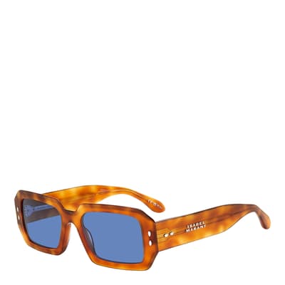 Brown Rectangular Sunglasses 53 mm