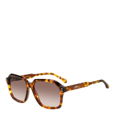 Brown Square Sunglasses 56 mm