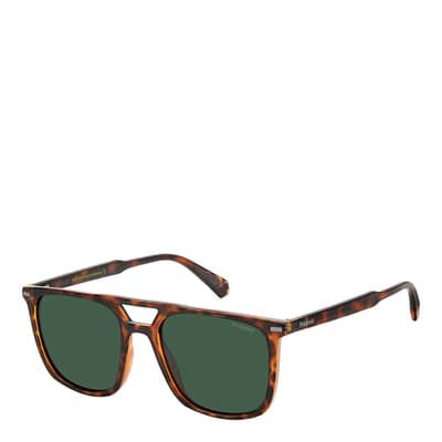 Brown Rectangular Sunglasses 53 mm
