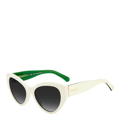 White Cat Eye Sunglasses 55 mm