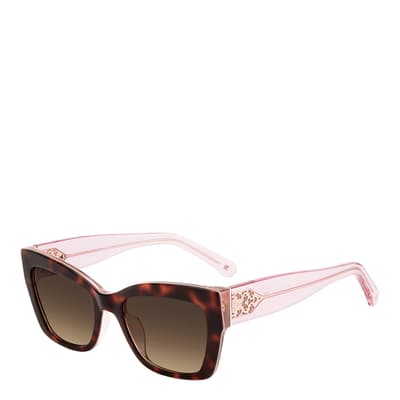 Pink Rectangular Sunglasses 53 mm