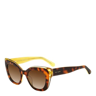 Brown Rectangular Sunglasses 51 mm