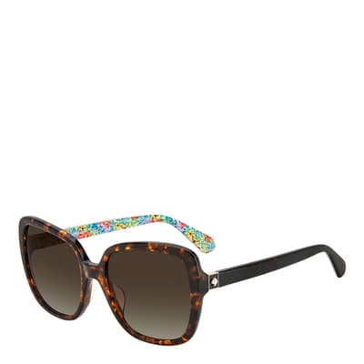Brown Square Sunglasses 55 mm