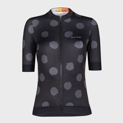 Black Polka Dot Cycle Jersey