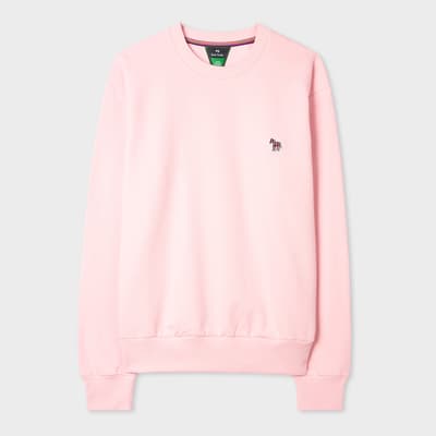 Pink Zebra Cotton Sweatshirt