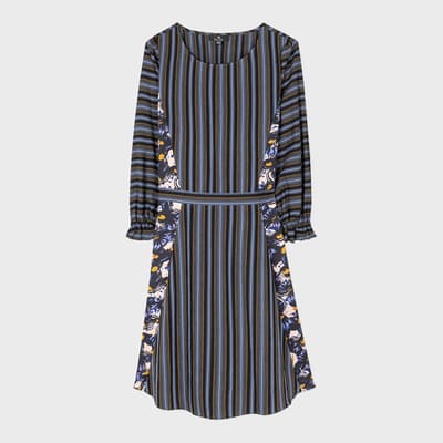 Blue Stripe Midi Dress