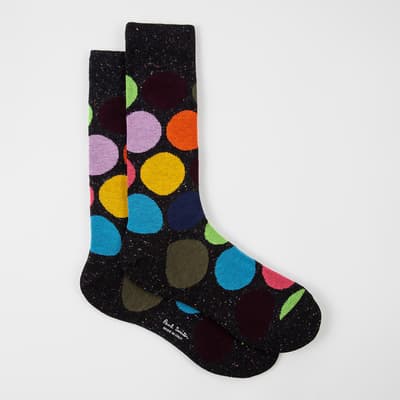 Multi William Spot Cotton Blend Socks