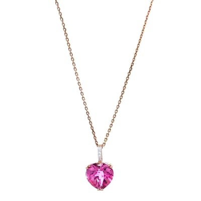 Pink Topaz/Diamond Royalia Pendant