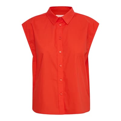 Orange Cotton Alfie Shirt