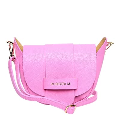 Pink Italian Leather Shoulder Bag