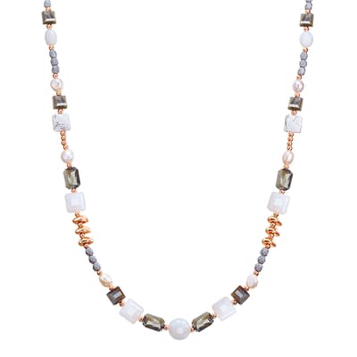 Yellow Gold/Freshwater Pearl Necklace 