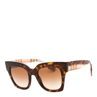 Women's Havana Brown Burberry Sunglasses 49mm