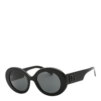 Women's Black/Dark Grey Dolce & Gabbana Sunglasses 51mm