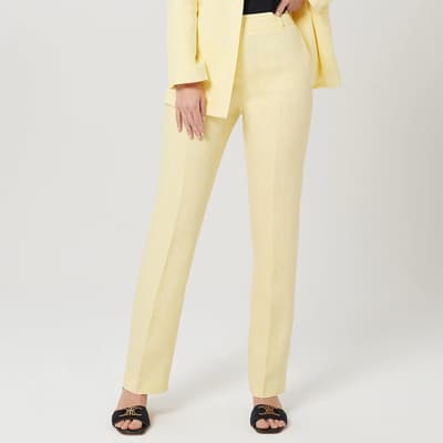 Yellow Asher Linen Trousers