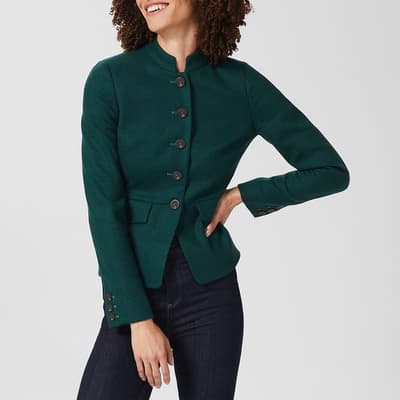 Dark Green Adrianna Wool Jacket