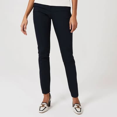 Navy Gael Cotton Blend Trousers