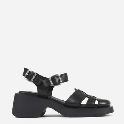 Black Vita-Sandal Heeled Sandal