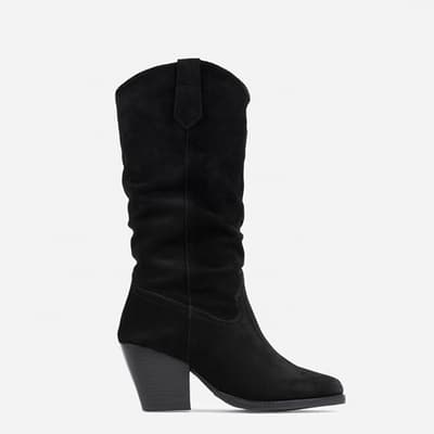 Black Fu-Zzy Ankle Boot