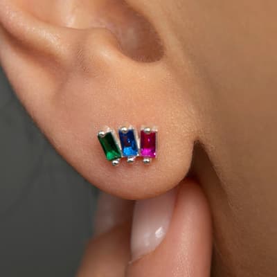 Multi Gem Earring
