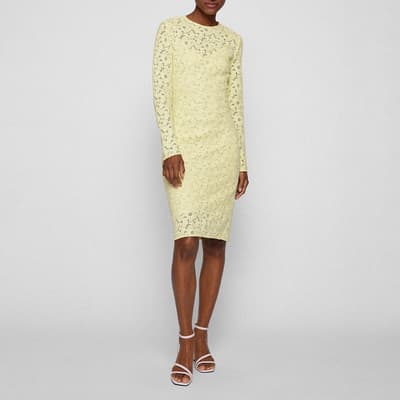 Yellow Drealina Cotton Blend Mini Dress