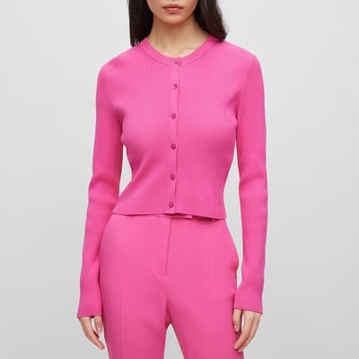 Pink Fahara Button Cardigan