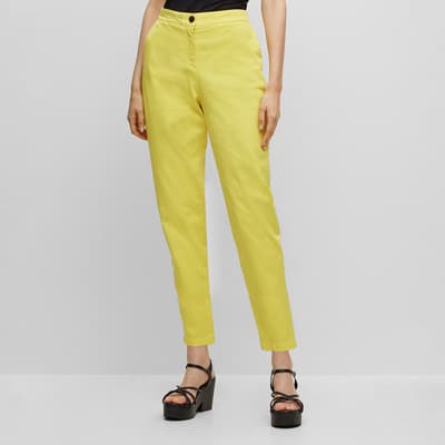Yellow Tolinda Cotton Blend Trousers