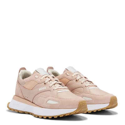Pink Jonah Runn Leather Trainers
