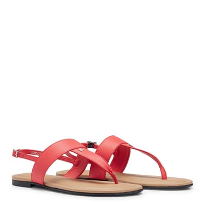 Red Jo Leather Sandals