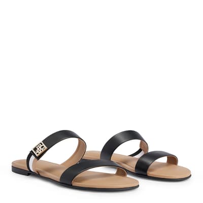 Black Millie Strappy Leather Sandals