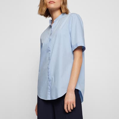 Pale Blue C_Befelina Tailored Cotton Shirt