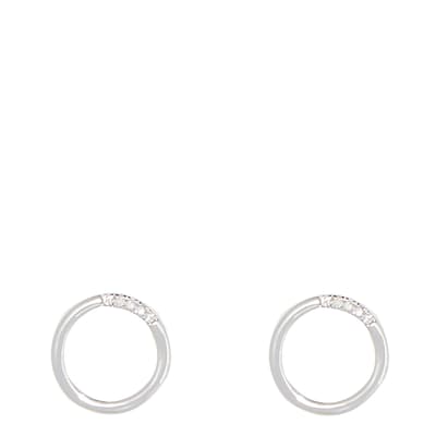 White Gold Cercle Diamond Earrings