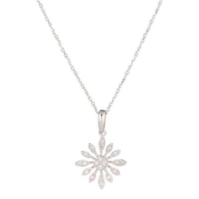 White Gold Brisbane Diamond Pendant Necklace 
