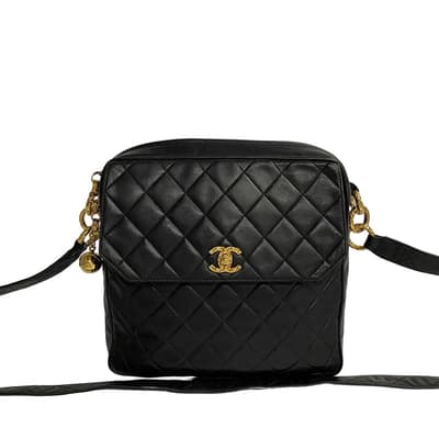 Black Chanel Camera Shoulder Bag
