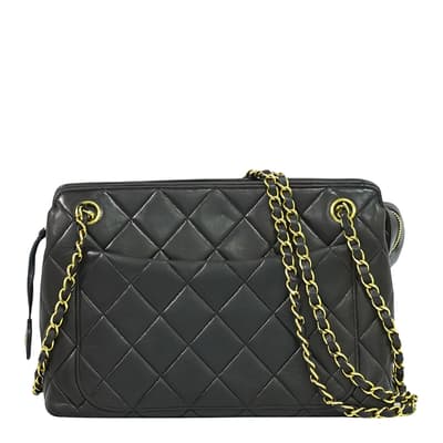 Black Chanel Shopping Shoulder Bag