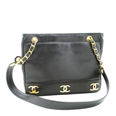 Black Chanel Triple Coco Shoulder Bag