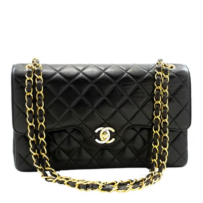 Black Chanel Double Flap Shoulder Bag