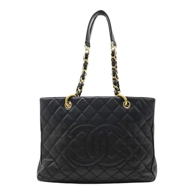 Black Chanel Grand Shopping Shoulder Bag