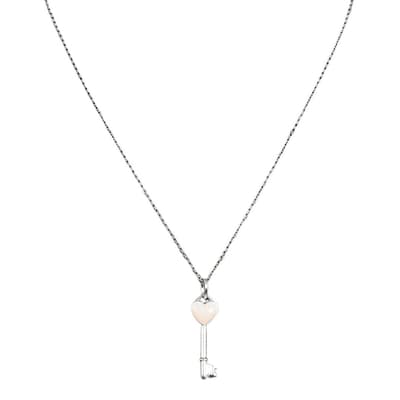Silver Tiffany & Co Key heart necklace