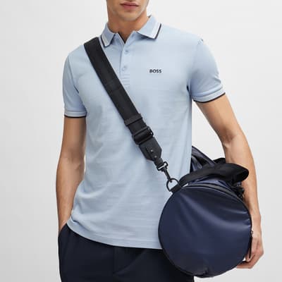 Light Blue Pique Cotton Polo Shirt