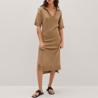 Tobacco Brown Knitted Dress 