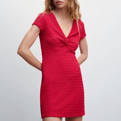 Red Mini Jersey Dress