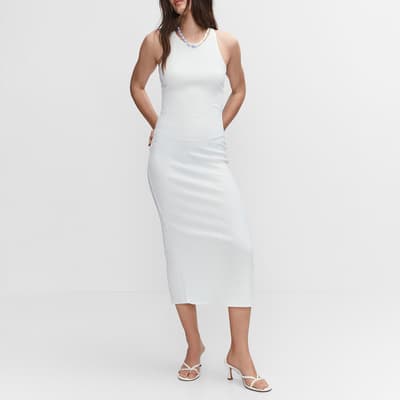 White Textured Dress 