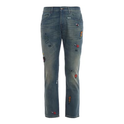 Gucci Tapered Jeans With Symbols