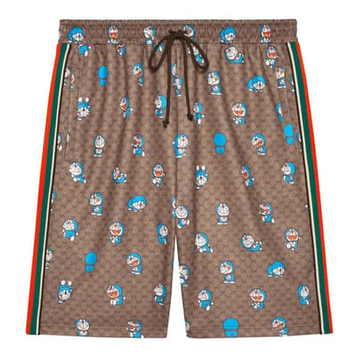 Gucci Doraemon X Gucci GG Silk Shorts
