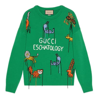 Gucci Freya Hartas Animal Wool Sweater