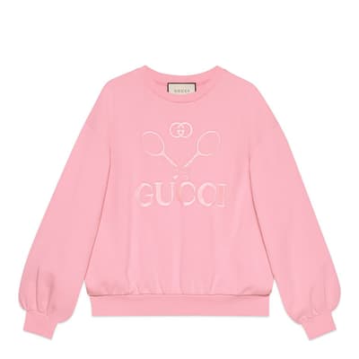 Gucci Tennis Embroidered Jersey Sweatshirt
