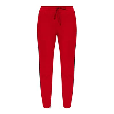 Red Gucci Logo Sweatpants